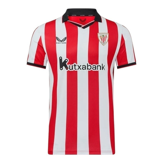 Camisa Athletic Bilbao I 25/26 - Torcedor Masculina - Branca e vermelha - Central das Camisas