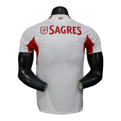 Camisa  Benfica II 25/26 - Jogador Masculina - Branca e vermelha - Central das Camisas