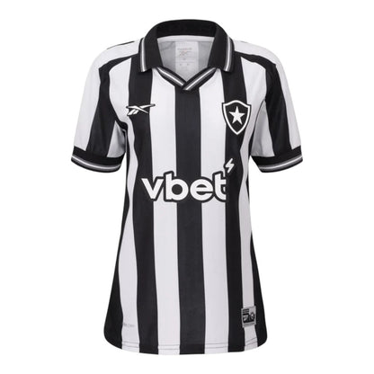 Camisa Inspirada Botafogo I 25/26 - Feminina - Preta e branca  Central das Camisas 