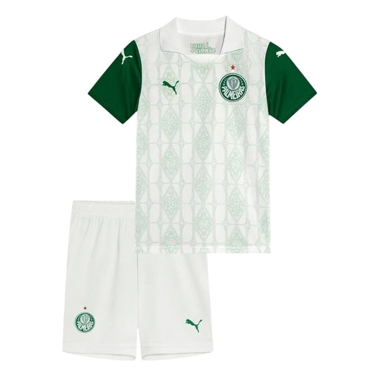Kit Infantil Inspirado Palmeiras II 25/26 - Branco e verde  Central das Camisas 